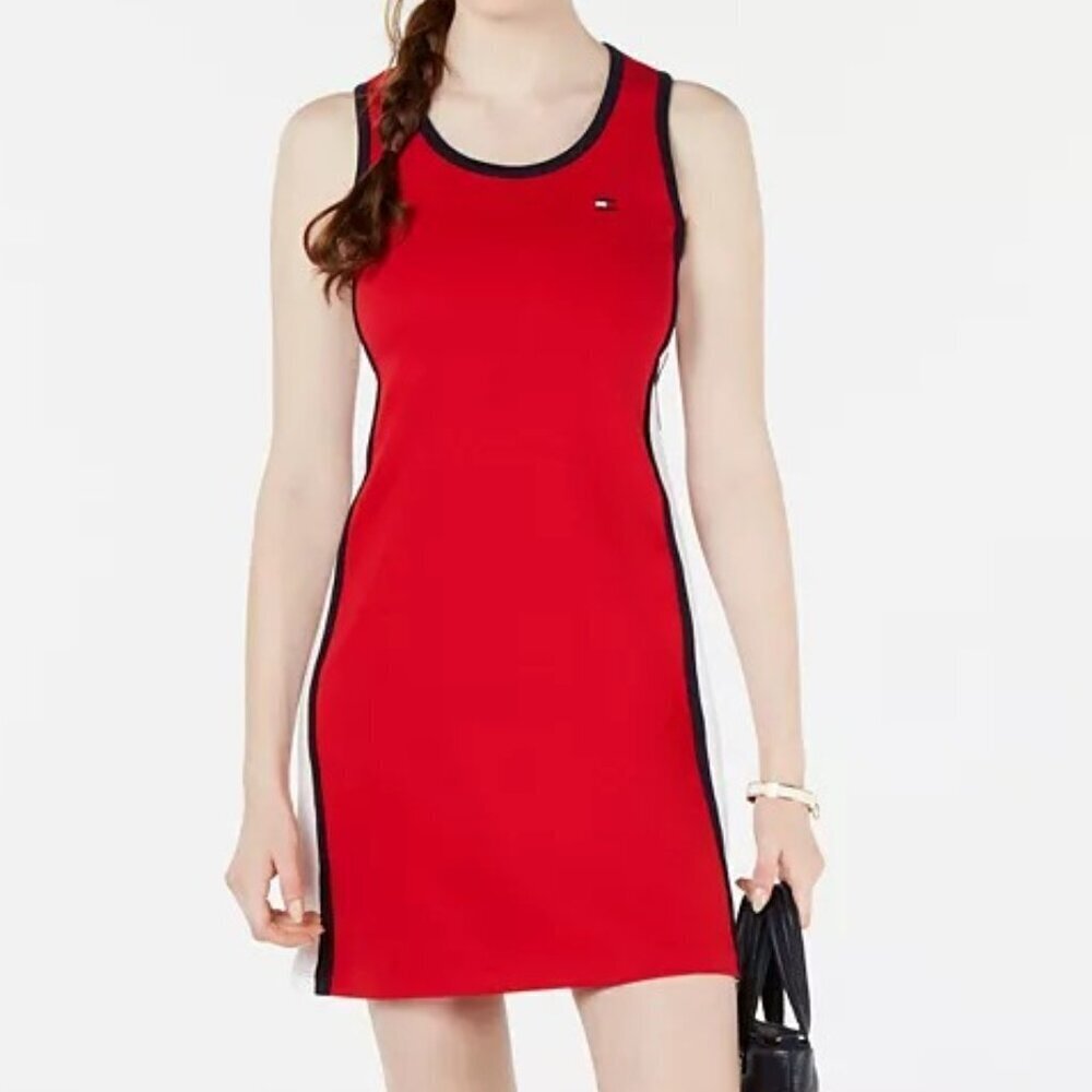 Tommy Hilfiger Dress M Colorblocked Cotton Tank Dress